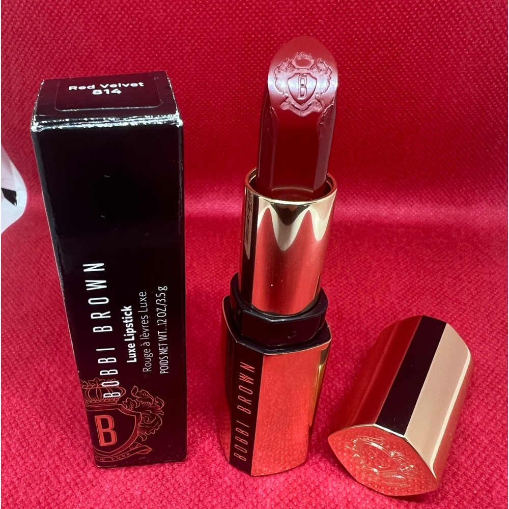 Bobbi Brown - Luxe Lipstick - Red Velvet 814- Full Size .12oz/3.5g - Brand New